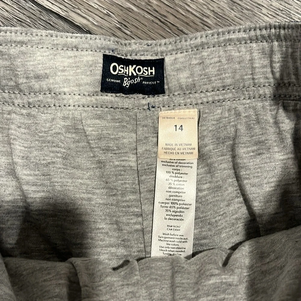 OshKosh B'gosh Boy’s Blue Joggers with White Stripes - 14